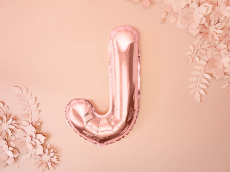 Balon folie Litera ''J'', 35cm, rose gold (1 buc.) [1]