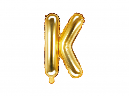 BALOANE - Balon folie Litera ''K'', 35cm, auriu (1 buc.)