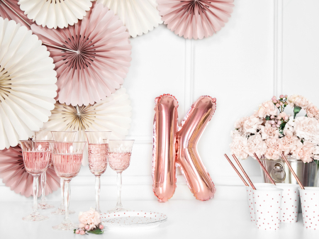 Balon folie Litera ''K'', 35cm, rose gold (1 buc.) [2]