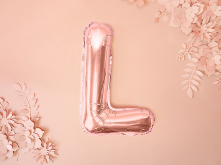 Balon folie Litera ''L'', 35cm, rose gold (1 buc.) [1]