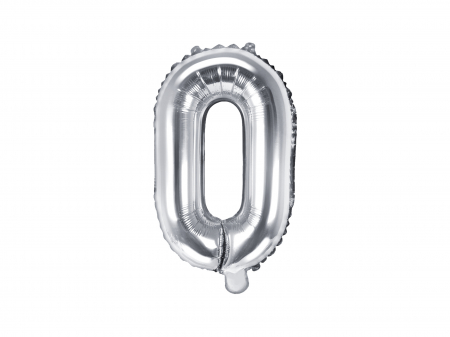 Baloane litera - Balon folie Litera ''O'', 35cm, argintiu (1 buc.)