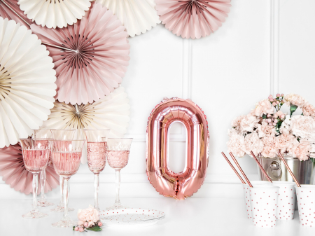 Balon folie Litera ''O'', 35cm, rose gold (1 buc.) [2]