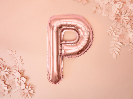 Balon folie Litera ''P'', 35cm, rose gold (1 buc.) [2]