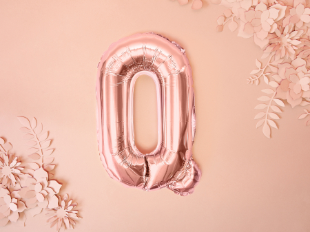 Balon folie Litera ''Q'', 35cm, rose gold (1 buc.) [1]
