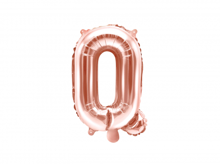 BALOANE - Balon folie Litera ''Q'', 35cm, rose gold (1 buc.)