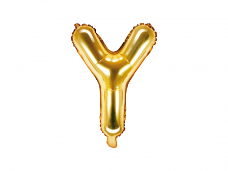 BALOANE - Balon folie Litera ''Y'', 35cm, auriu (1 buc.)