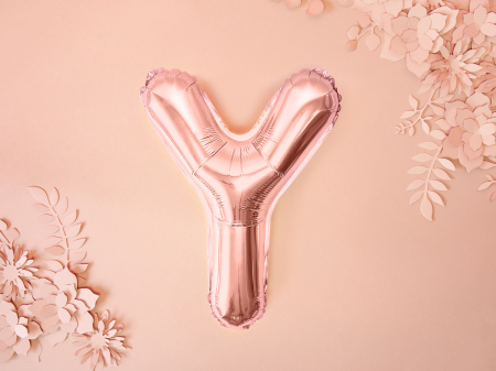Balon folie Litera ''Y'', 35cm, rose gold (1 buc.) [1]