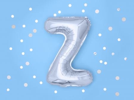 Balon folie Litera ''Z'', 35cm, argintiu (1 buc.) [1]