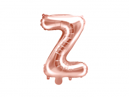 BALOANE - Balon folie Litera ''Z'', 35cm, rose gold (1 buc.)