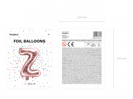 Balon folie Litera ''Z'', 35cm, rose gold (1 buc.) [3]