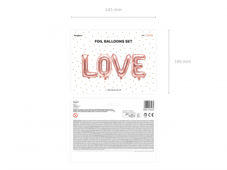 Balon folie Love, 140x35cm, rose gold (1 buc.) [2]