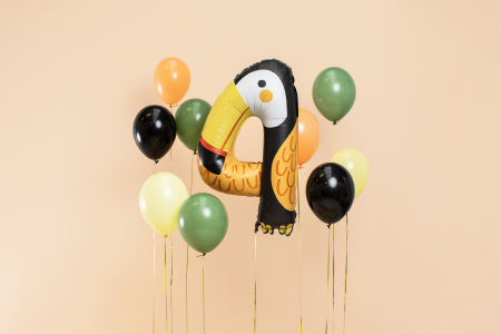 Balon folie Numărul 4 - Tucanul, 68x91 cm, mix (1 pachet / 1 buc.) [1]