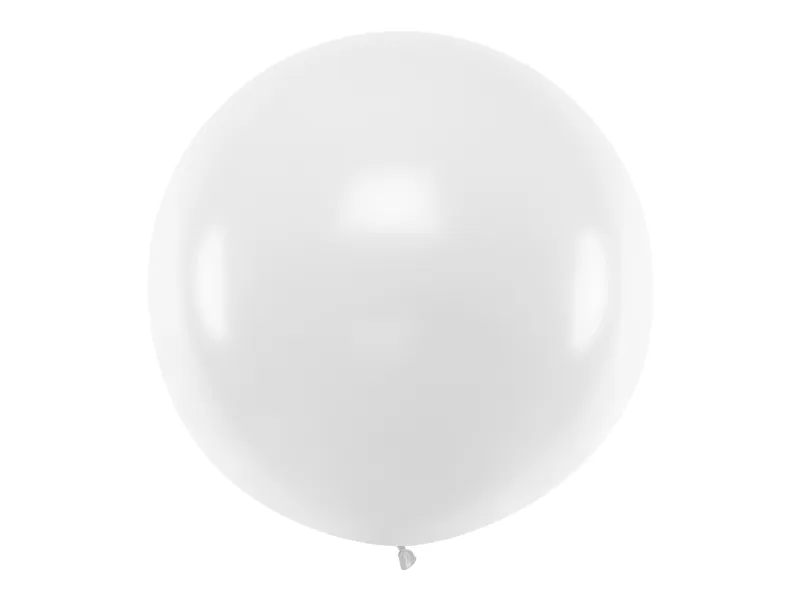Baloane Orbz - Balon rotund 1m, alb pastel