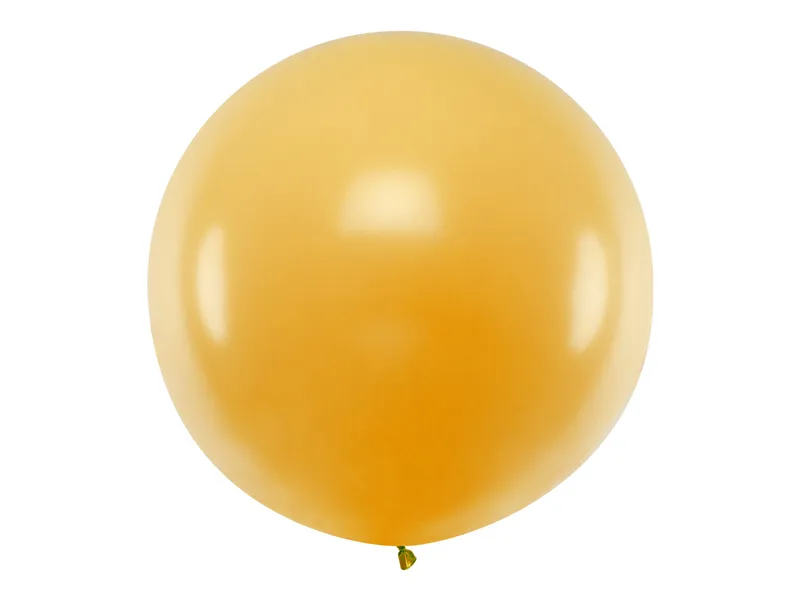 Baloane Orbz - Balon rotund 1m, Auriu Metalizat