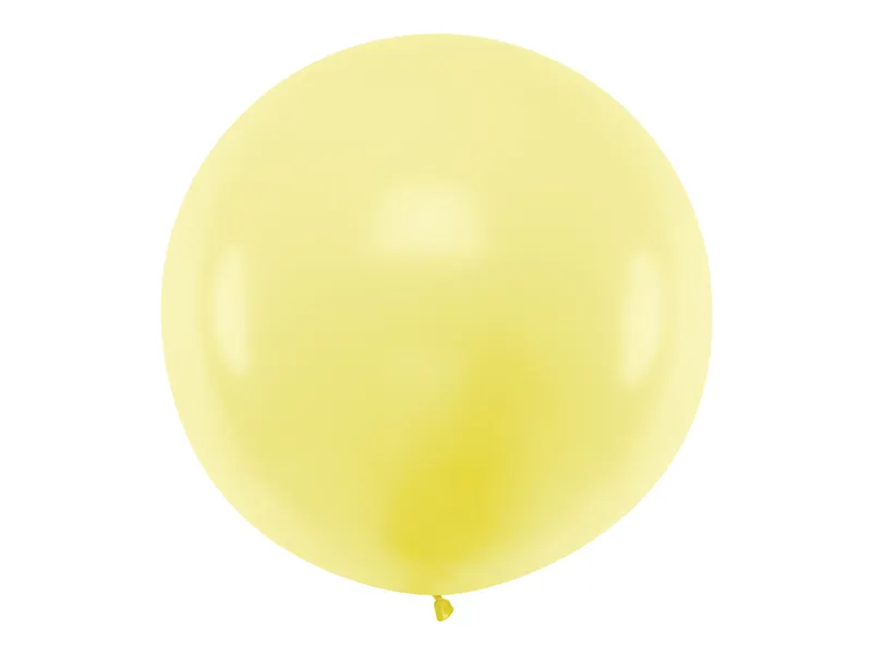 Baloane Orbz - Balon rotund 1m, galben deschis pastel