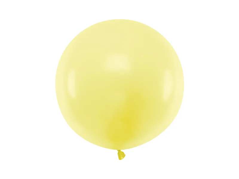Cutii Pentru Baloane - Balon rotund 60cm, galben deschis pastel