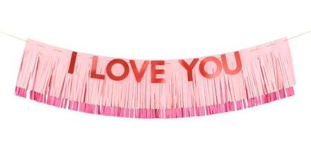 Bride-Box - Banner decorativ PartyDeco, 150x30cm, Rosu/Roz