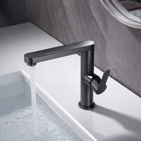 Articole pentru baie - Baterie Lavoar, Alama Sanitara, Negru, 9107H