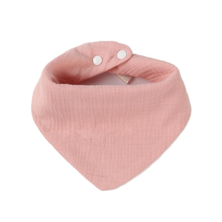 Articole Diverse copii - Baveta Triunghiulara, Flippy, din Bumbac, pentru Copii 0-12 Luni, 33x32 cm, Rezistenta la Apa, Roz