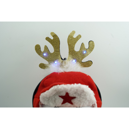 Bentita/cerc ren de Craciun, culoare negru cu auriu, marime standard, Flippy [1]