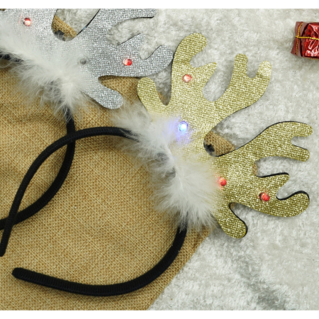 Bentita/cerc ren de Craciun, culoare negru cu auriu, marime standard, Flippy [2]