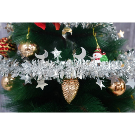 Beteala Craciun, Flippy, argintiu, marimea: 2 m x 9 cm x 5 cm material:folie PVC, interior/exterior [9]