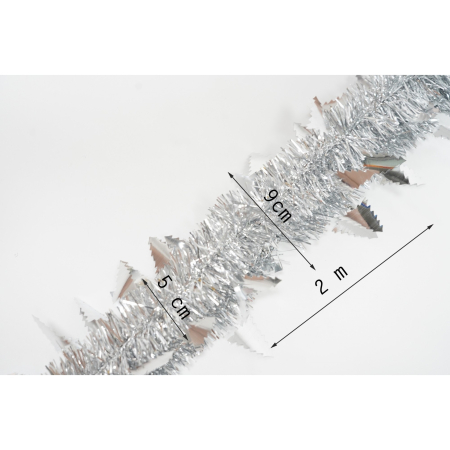 Beteala Craciun, Flippy, argintiu, marimea: 2 m x 9 cm x 5 cm material:folie PVC, interior/exterior [5]