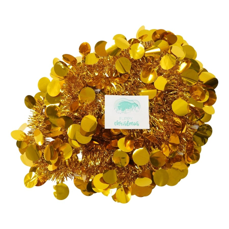 Craciun - Beteala Craciun, Flippy, auriu, marimea: 2 m x 11 cm material:folie PVC, interior/exterior