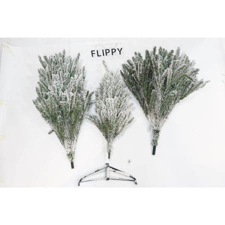 Brad Artificial de Craciun, Flippy, 2.10 m inaltime, Verde, Pulverizat alb-tip zapada, Diametru inferior 130 cm, Interior/ Exterior [2]