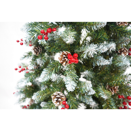 Brad Artificial de Craciun, Flippy, Sectionat pentru Perete/ Colt, 1.80 m inaltime, Verde, Decorat, Diametru Inferior 95 cm, Interior/ Exterior [7]