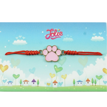 Martisor Bratara Copii - Bratara Jolie cu Impletitura pentru Copii Animal Footprint