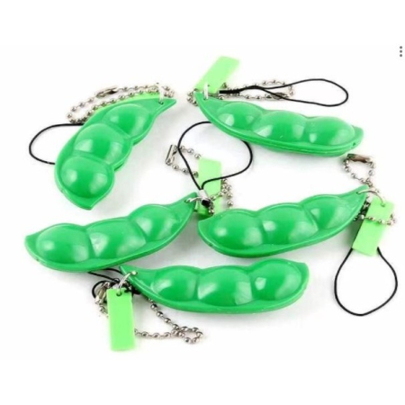 Breloc pastaie de mazare antistres, poliuretan, verde [1]