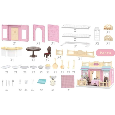 Bucatarie pentru papusi cu mobilier si figurina [4]