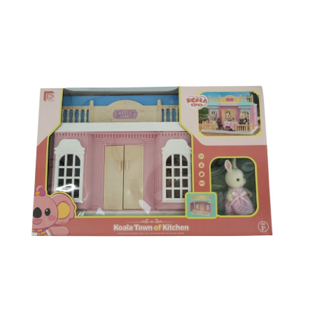 Bucatarie pentru papusi cu mobilier si figurina [8]