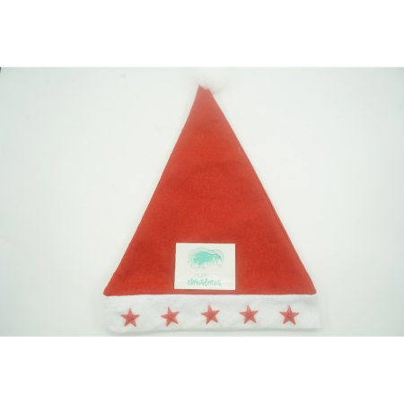 Caciulita de Mos Craciun,Flippy, cu stele si led, rosie, marime universala, poliester [4]