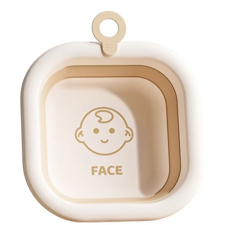 Casa si Bricolaj - Cada Pliabila pentru Baie pentru Copii , Cadita pentru Bebelusi, Model Patrat pentru Fata, Maro, 30x30x3.5 cm, 3.5 L