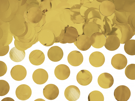 Confetti - Cercuri de confetti, auriu, 15g