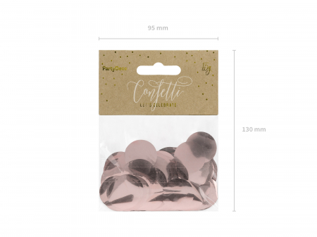 Confetti - Cercuri de confetti, Rose Gold, 15g