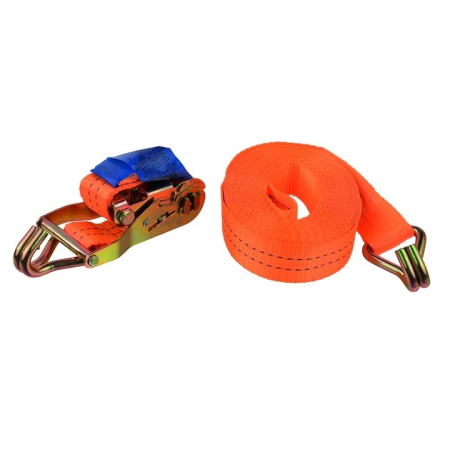 Articole si, Echipamente pentru Transport şi Ridicat - Chinga Ancorare cu Clichet , 10 m Lungime, 5 cm Latime, Portocaliu
