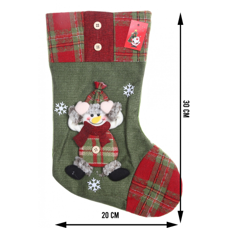 Ciorap Cadouri, Flippy,cu model elf,verde, marimea 20x30 cm, textil, interior [4]