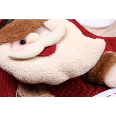 Ciorap Cadouri, Flippy,cu model Mos Craciun,rosu, marimea 23x45 cm, textil, interior [3]