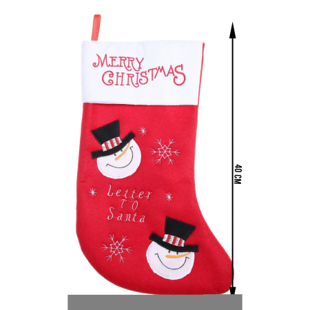 Ciorap Cadouri, Flippy,cu model om de zapada, rosu, marimea 20x40 cm, textil, interior [3]