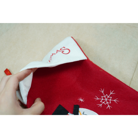 Ciorap Cadouri, Flippy,cu model om de zapada, rosu, marimea 20x40 cm, textil, interior [1]