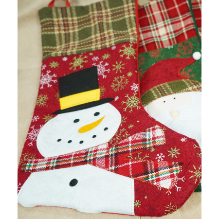 Ciorap Cadouri,Flippy,cu model om de zapada, rosu, marimea 20x40 cm, textil, interior [3]