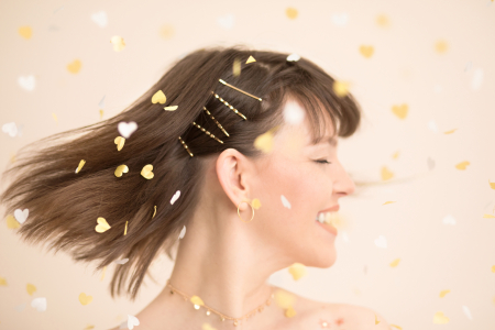 Confetti aruncate manual cu inimi, mix, 35 cm [2]
