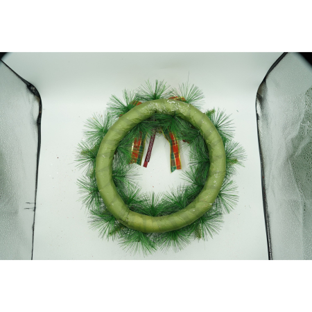 Coronita de Craciun pentru usa, Rosu/Verde, 40 cm, PVC, Artificiala, Decorata, Interior/Exterior, Flippy [3]