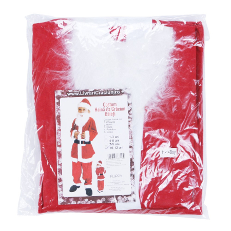 Costum Mos Craciun Flippy® Baiat, 10-12 ani, 5 piese, Polar [2]