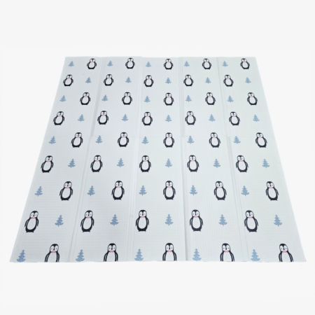 Covoras de Joaca pentru Copii Termic cu 2 Fete, Flippy, Model Girafe si Pinguini, cu Spuma, Impermeabil, Antiderapant, 200cm x 180cm x 1cm [3]