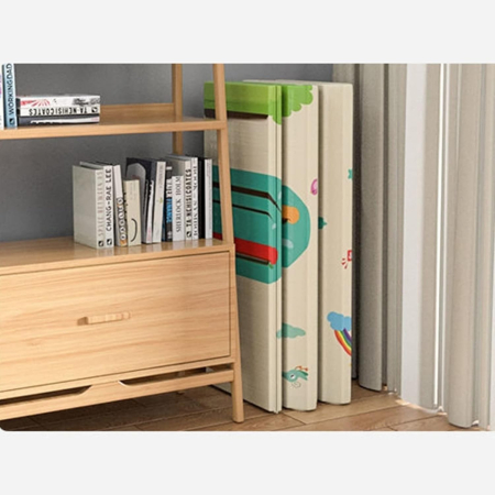 Covoras pentru Copii, Flippy, cu 2 Fete, Model Casute in Copaci/Iepurasi, din XPE+PE, Impermeabil, Antiderapant, Protectie Termica, +3 Luni, Pliabil, 150 x 200 x 1.5 cm, Multicolor [6]