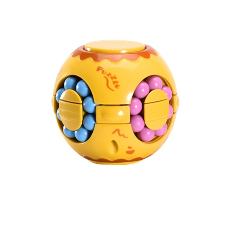 Cub magic interactiv, Magic Bean, jucarie antistres potrivit pentru copii si adulti, Sfera, Galben [1]